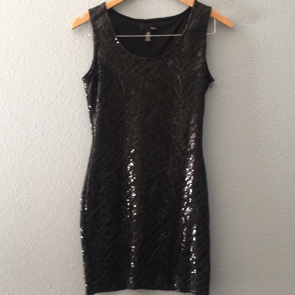 Aqua Dresses & Skirts - Donating soon!! Black sequin mini dress🖤